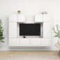 6-tlg. TV-Schrank-Set Hochglanz-Weiß Holzwerkstoff 6-tlg. TV-Schrank-Set Hochglanz-Weiß Holzwerkstoff