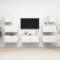 7-tlg. TV-Schrank-Set Hochglanz-Weiß Holzwerkstoff 7-tlg. TV-Schrank-Set Hochglanz-Weiß Holzwerkstoff