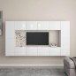 8-tlg. TV-Schrank-Set Hochglanz-Weiß Holzwerkstoff 8-tlg. TV-Schrank-Set Hochglanz-Weiß Holzwerkstoff