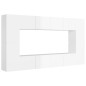 8-tlg. TV-Schrank-Set Hochglanz-Weiß Holzwerkstoff 8-tlg. TV-Schrank-Set Hochglanz-Weiß Holzwerkstoff