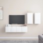 vidaXL 4-tlg. TV-Schrank-Set Hochglanz-Weiß Holzwerkstoff vidaXL 4-tlg. TV-Schrank-Set Hochglanz-Weiß Holzwerkstoff