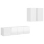 vidaXL 4-tlg. TV-Schrank-Set Hochglanz-Weiß Holzwerkstoff vidaXL 4-tlg. TV-Schrank-Set Hochglanz-Weiß Holzwerkstoff