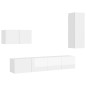 vidaXL 4-tlg. TV-Schrank-Set Hochglanz-Weiß Holzwerkstoff vidaXL 4-tlg. TV-Schrank-Set Hochglanz-Weiß Holzwerkstoff