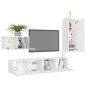 vidaXL 4-tlg. TV-Schrank-Set Hochglanz-Weiß Holzwerkstoff vidaXL 4-tlg. TV-Schrank-Set Hochglanz-Weiß Holzwerkstoff