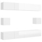 6-tlg. TV-Schrank-Set Hochglanz-Weiß Holzwerkstoff 6-tlg. TV-Schrank-Set Hochglanz-Weiß Holzwerkstoff