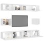 6-tlg. TV-Schrank-Set Hochglanz-Weiß Holzwerkstoff 6-tlg. TV-Schrank-Set Hochglanz-Weiß Holzwerkstoff