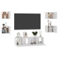 6-tlg. TV-Schrank-Set Hochglanz-Weiß Holzwerkstoff