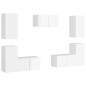 vidaXL 7-tlg. TV-Schrank-Set Hochglanz-Weiß Holzwerkstoff vidaXL 7-tlg. TV-Schrank-Set Hochglanz-Weiß Holzwerkstoff