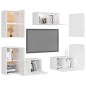 vidaXL 7-tlg. TV-Schrank-Set Hochglanz-Weiß Holzwerkstoff vidaXL 7-tlg. TV-Schrank-Set Hochglanz-Weiß Holzwerkstoff