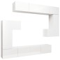 vidaXL 8-tlg. TV-Schrank-Set Hochglanz-Weiß Holzwerkstoff vidaXL 8-tlg. TV-Schrank-Set Hochglanz-Weiß Holzwerkstoff