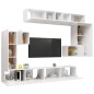 vidaXL 8-tlg. TV-Schrank-Set Hochglanz-Weiß Holzwerkstoff vidaXL 8-tlg. TV-Schrank-Set Hochglanz-Weiß Holzwerkstoff