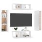 4-tlg. TV-Schrank-Set Hochglanz-Weiß Holzwerkstoff 4-tlg. TV-Schrank-Set Hochglanz-Weiß Holzwerkstoff