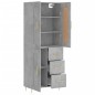 Highboard Betongrau 69,5x34x180 cm Holzwerkstoff Highboard Betongrau 69,5x34x180 cm Holzwerkstoff
