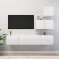 4-tlg. TV-Schrank-Set Hochglanz-Weiß Holzwerkstoff 4-tlg. TV-Schrank-Set Hochglanz-Weiß Holzwerkstoff