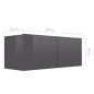 6-tlg. TV-Schrank-Set Hochglanz-Grau Holzwerkstoff 6-tlg. TV-Schrank-Set Hochglanz-Grau Holzwerkstoff