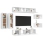 8-tlg. TV-Schrank-Set Hochglanz-Weiß Holzwerkstoff 8-tlg. TV-Schrank-Set Hochglanz-Weiß Holzwerkstoff