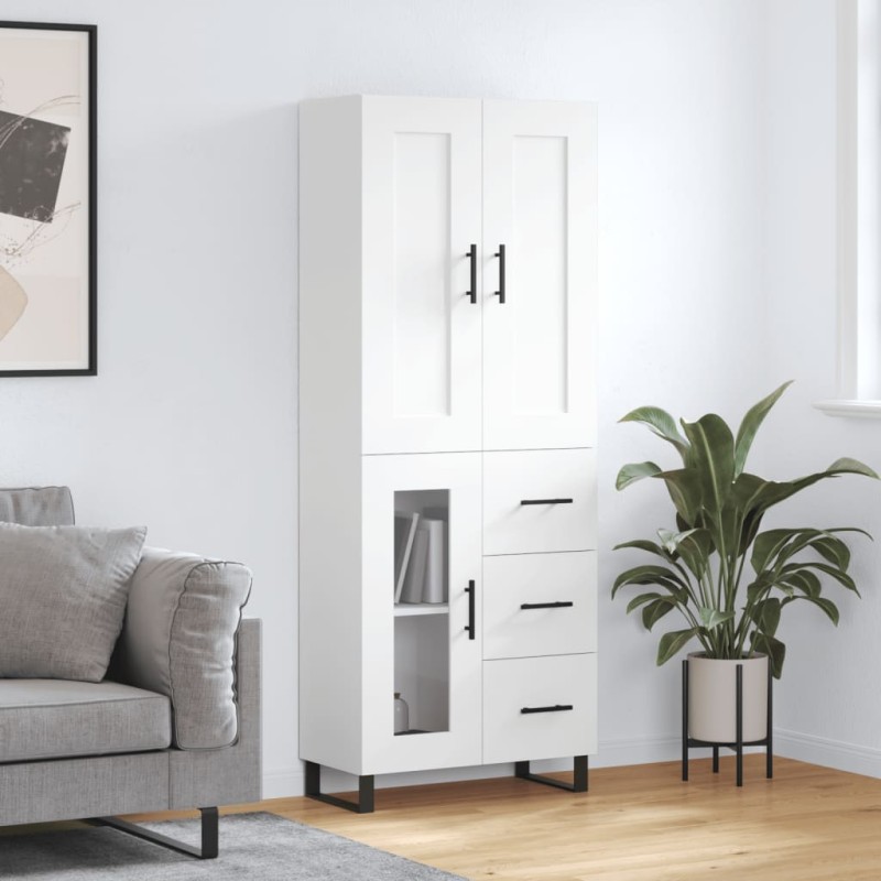 vidaXL Highboard Weiß 69,5x34x180 cm Holzwerkstoff vidaXL Highboard Weiß 69,5x34x180 cm Holzwerkstoff