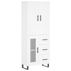 vidaXL Highboard Weiß 69,5x34x180 cm Holzwerkstoff