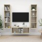vidaXL 3-tlg. TV-Schrank-Set Sonoma-Eiche Holzwerkstoff vidaXL 3-tlg. TV-Schrank-Set Sonoma-Eiche Holzwerkstoff