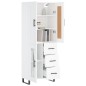vidaXL Highboard Weiß 69,5x34x180 cm Holzwerkstoff vidaXL Highboard Weiß 69,5x34x180 cm Holzwerkstoff