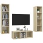vidaXL 3-tlg. TV-Schrank-Set Sonoma-Eiche Holzwerkstoff vidaXL 3-tlg. TV-Schrank-Set Sonoma-Eiche Holzwerkstoff
