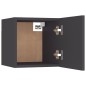 Nachttisch Grau 30,5x30x30 cm Holzwerkstoff Nachttisch Grau 30,5x30x30 cm Holzwerkstoff