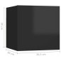 TV-Wandschränke 8 Stk. Hochglanz-Schwarz 30,5x30x30 cm TV-Wandschränke 8 Stk. Hochglanz-Schwarz 30,5x30x30 cm