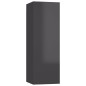 4-tlg. TV-Schrank-Set Hochglanz-Grau Holzwerkstoff 4-tlg. TV-Schrank-Set Hochglanz-Grau Holzwerkstoff
