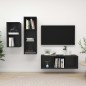 3-tlg. TV-Schrank-Set Schwarz Holzwerkstoff 3-tlg. TV-Schrank-Set Schwarz Holzwerkstoff