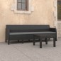 2-tlg. Garten-Lounge-Set mit Kissen PP Rattan Anthrazit 2-tlg. Garten-Lounge-Set mit Kissen PP Rattan Anthrazit
