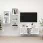 3-tlg. TV-Schrank-Set Weiß Holzwerkstoff 3-tlg. TV-Schrank-Set Weiß Holzwerkstoff