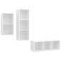 3-tlg. TV-Schrank-Set Weiß Holzwerkstoff 3-tlg. TV-Schrank-Set Weiß Holzwerkstoff
