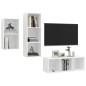 3-tlg. TV-Schrank-Set Weiß Holzwerkstoff 3-tlg. TV-Schrank-Set Weiß Holzwerkstoff