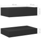 Nachttisch Grau 60x35 cm Holzwerkstoff Nachttisch Grau 60x35 cm Holzwerkstoff