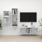 3-tlg. TV-Schrank-Set Hochglanz-Weiß Holzwerkstoff 3-tlg. TV-Schrank-Set Hochglanz-Weiß Holzwerkstoff