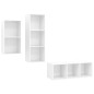 3-tlg. TV-Schrank-Set Hochglanz-Weiß Holzwerkstoff 3-tlg. TV-Schrank-Set Hochglanz-Weiß Holzwerkstoff