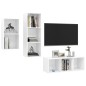 3-tlg. TV-Schrank-Set Hochglanz-Weiß Holzwerkstoff 3-tlg. TV-Schrank-Set Hochglanz-Weiß Holzwerkstoff