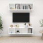 vidaXL TV-Wandschränke 2 Stk. Weiß Holzwerkstoff vidaXL TV-Wandschränke 2 Stk. Weiß Holzwerkstoff
