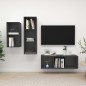 3-tlg. TV-Schrank-Set Grau Holzwerkstoff 3-tlg. TV-Schrank-Set Grau Holzwerkstoff