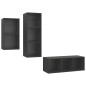 3-tlg. TV-Schrank-Set Grau Holzwerkstoff 3-tlg. TV-Schrank-Set Grau Holzwerkstoff