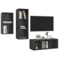 3-tlg. TV-Schrank-Set Grau Holzwerkstoff 3-tlg. TV-Schrank-Set Grau Holzwerkstoff