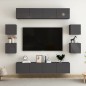 8-tlg. TV-Schrank-Set Hochglanz-Grau Holzwerkstoff 8-tlg. TV-Schrank-Set Hochglanz-Grau Holzwerkstoff