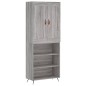 Highboard Grau Sonoma 69,5x34x180 cm Holzwerkstoff Highboard Grau Sonoma 69,5x34x180 cm Holzwerkstoff