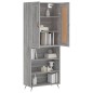 Highboard Grau Sonoma 69,5x34x180 cm Holzwerkstoff Highboard Grau Sonoma 69,5x34x180 cm Holzwerkstoff
