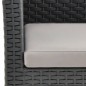 vidaXL 3-tlg. Garten-Lounge-Set mit Kissen PP Rattan Anthrazit vidaXL 3-tlg. Garten-Lounge-Set mit Kissen PP Rattan Anthrazit