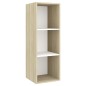 3-tlg. TV-Schrank-Set Weiß Sonoma-Eiche Holzwerkstoff 3-tlg. TV-Schrank-Set Weiß Sonoma-Eiche Holzwerkstoff