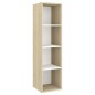 3-tlg. TV-Schrank-Set Weiß Sonoma-Eiche Holzwerkstoff 3-tlg. TV-Schrank-Set Weiß Sonoma-Eiche Holzwerkstoff