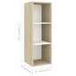 3-tlg. TV-Schrank-Set Weiß Sonoma-Eiche Holzwerkstoff 3-tlg. TV-Schrank-Set Weiß Sonoma-Eiche Holzwerkstoff