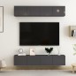 TV-Schränke 4 Stk. Hochglanz-Grau 80x30x30 cm Holzwerkstoff TV-Schränke 4 Stk. Hochglanz-Grau 80x30x30 cm Holzwerkstoff