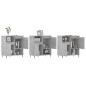 Sideboards 3 Stk. Betongrau Holzwerkstoff Sideboards 3 Stk. Betongrau Holzwerkstoff